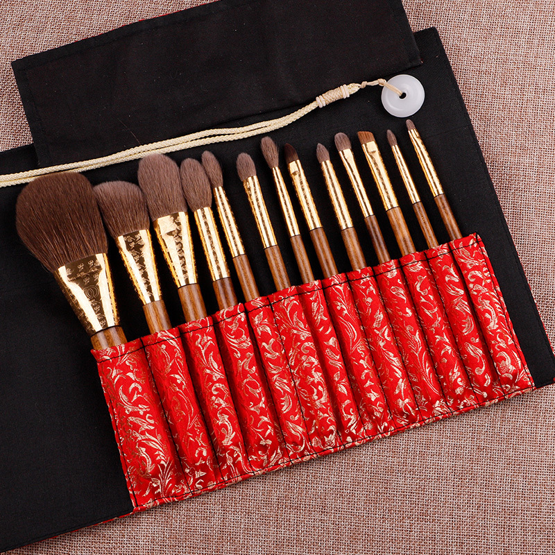 MyDestiny makeup brushes makeup tools/The Rising Sun Series 13 high quality brushes and traditional jacquard weave cosmetic bag 220623