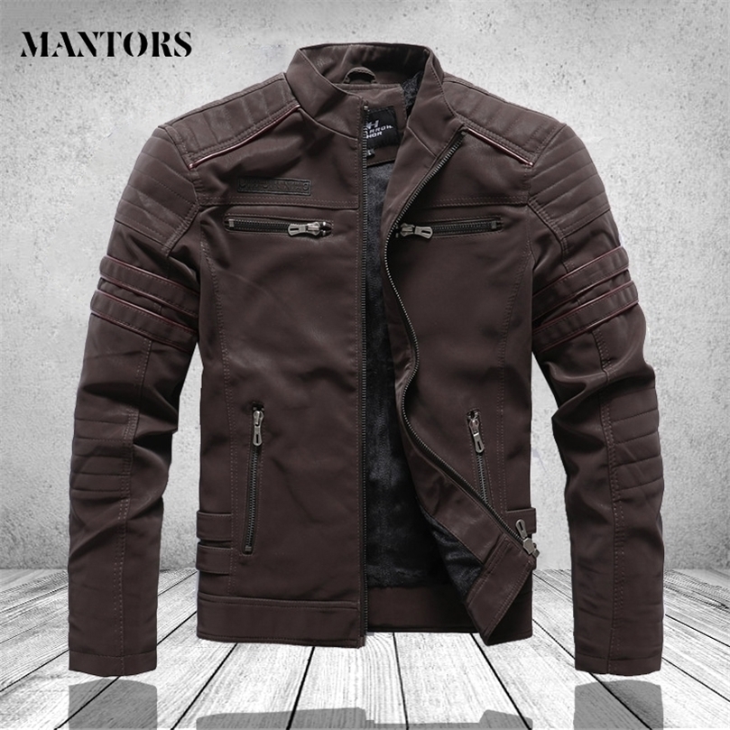 Men Leather Jacket Spring Autumn Cotton Windbreaker Pilot Coat Men's Bomber Jackets Cargo Flight Jacket Male Clothes Winter 201128