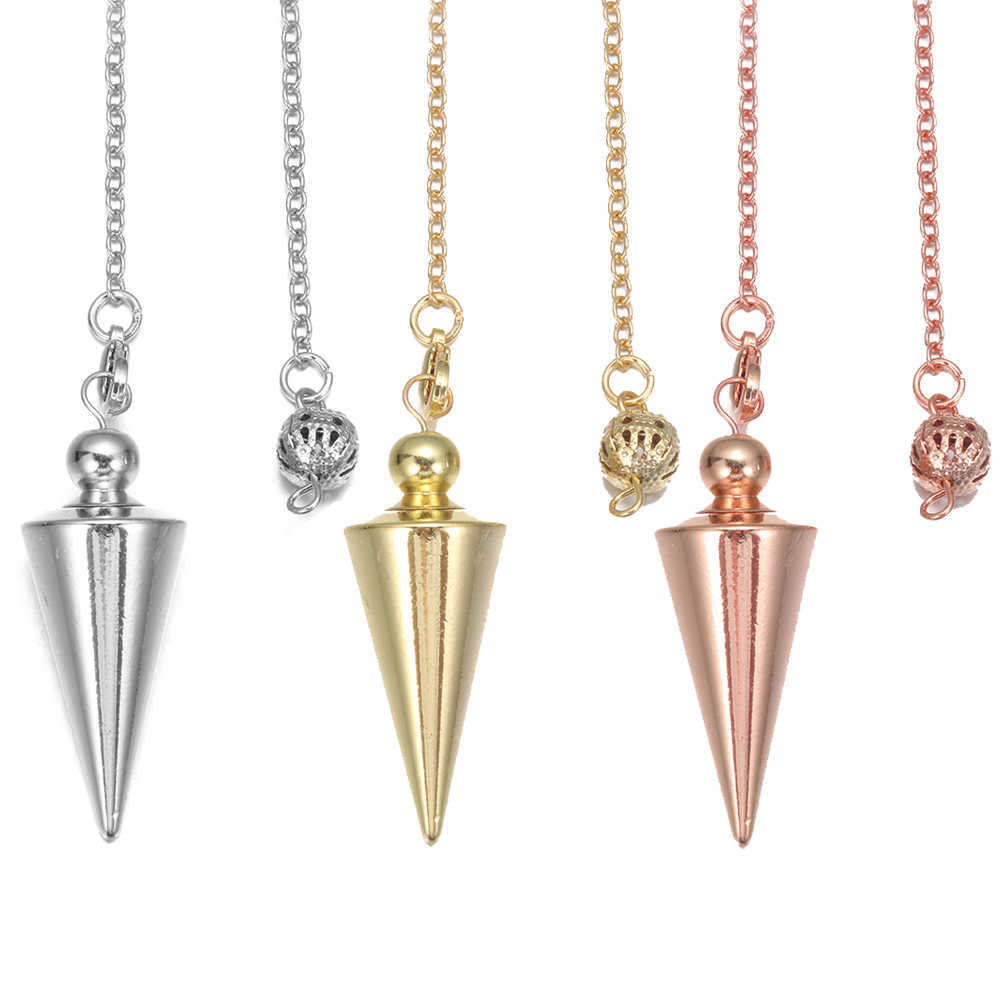 Stone Quartz Rock Choler Crystal Natural Hexagonal Pointed Reiki Chakra Pendant Pendulum for Unisex Jewelry Accessories