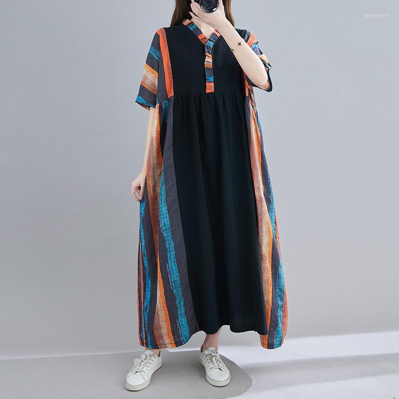 Plus Size Dresses 6XL Loose Summer Dress Patchwork Print Thin Soft Cotton Linen Vintage Women Holiday Travel Casual Long Jasp22, As picture
Plus Size Dresses 6XL Loose Summer Dress Patchwork Print Thin Soft Cotton Linen Vintage Women Holiday Travel Casual Long Jasp22, As picture