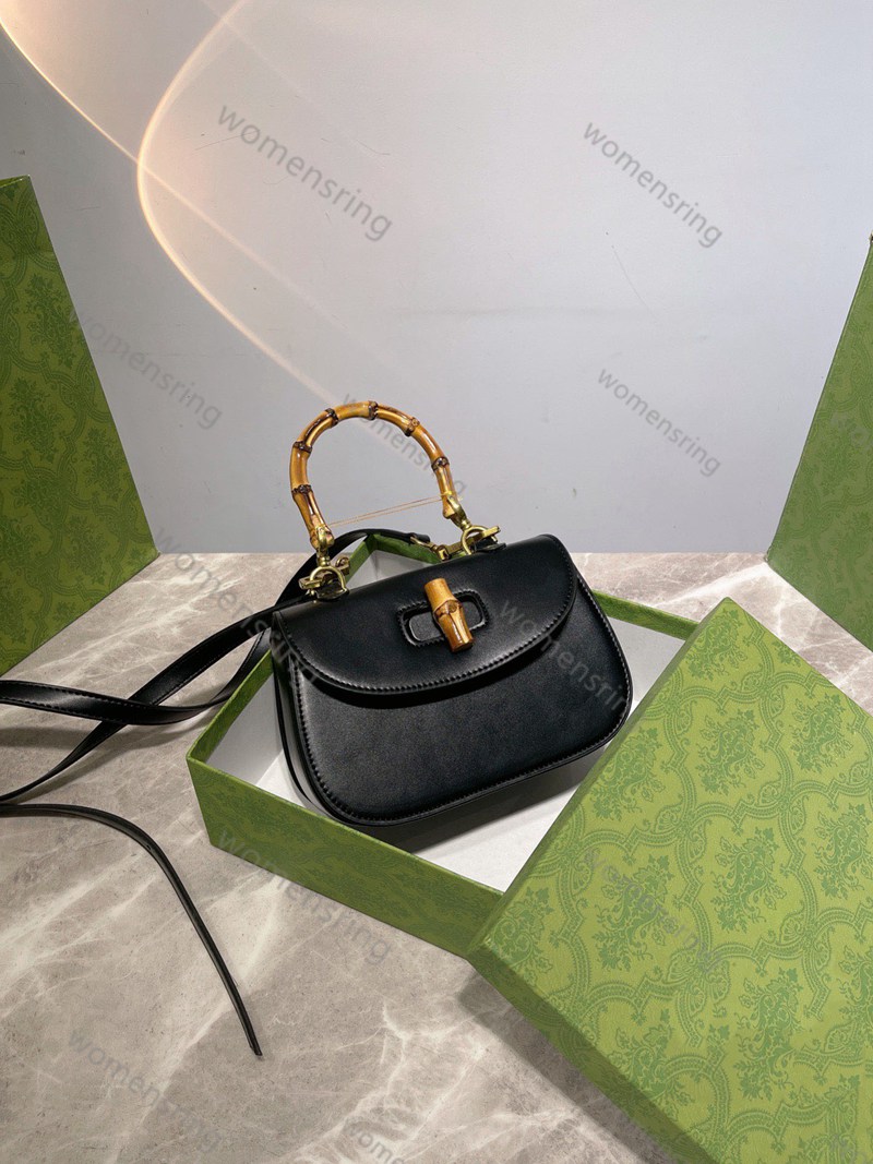New Hand bag Retro Bamboo Handle Design Leather With Shoulder Strap Crossbody Ladies Designer Fashion Bag 6 Colors Wallet