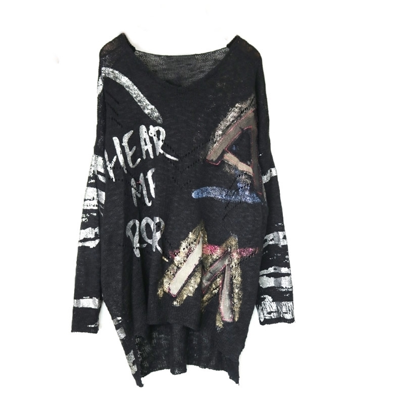 Letter Bronzing Slim Sweater Women Clothes Fashion Loose Plus Size Pullover Knitted Sweater Top Autumn New 210203, Silver
Letter Bronzing Slim Sweater Women Clothes Fashion Loose Plus Size Pullover Knitted Sweater Top Autumn New 210203, Silver