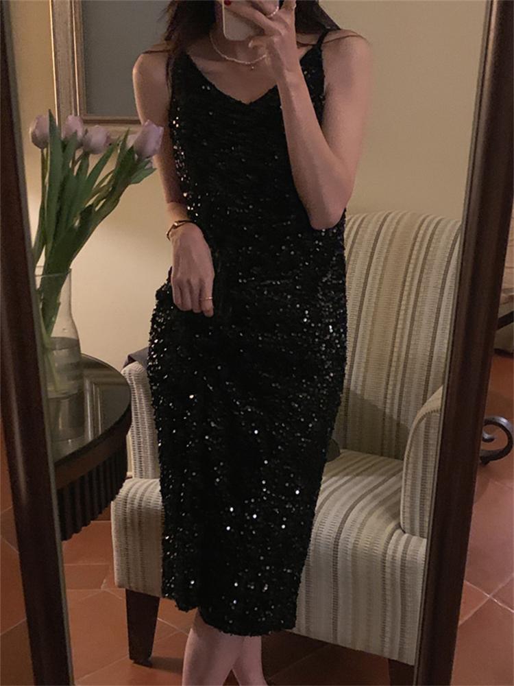 Casual Dresses Party Sequins Sexy Women Long Dress Vintage Chic Summer Slim Prom 2022 High Street Stylish Fashion Slip DressesCasual, Black
Casual Dresses Party Sequins Sexy Women Long Dress Vintage Chic Summer Slim Prom 2022 High Street Stylish Fashion Slip DressesCasual, Black