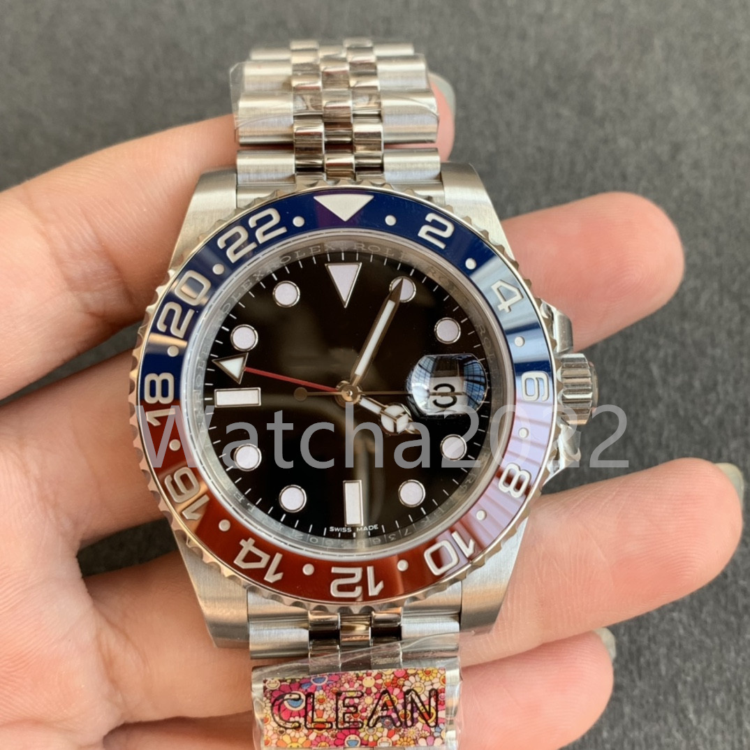 Clean Men's Watch GMT II-126710 40MM Ceramic Ring Sapphire Mirror 904L Stainless Steel Deep Waterproof Designer Watch Band Original He, Tool
Clean Men's Watch GMT II-126710 40MM Ceramic Ring Sapphire Mirror 904L Stainless Steel Deep Waterproof Designer Watch Band Original He, Tool