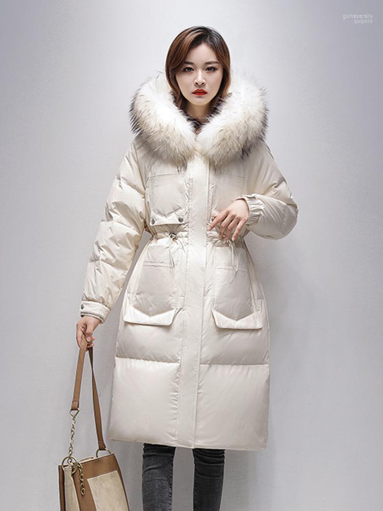 Women's Down & Parkas Ailegogo Winter Parka Big Natural Fur Collar Hooded Women 90% White Duck Long Coat Casual Female Thick Warm Snow Outwe, Black real fur
Women's Down & Parkas Ailegogo Winter Parka Big Natural Fur Collar Hooded Women 90% White Duck Long Coat Casual Female Thick Warm Snow Outwe, Black real fur