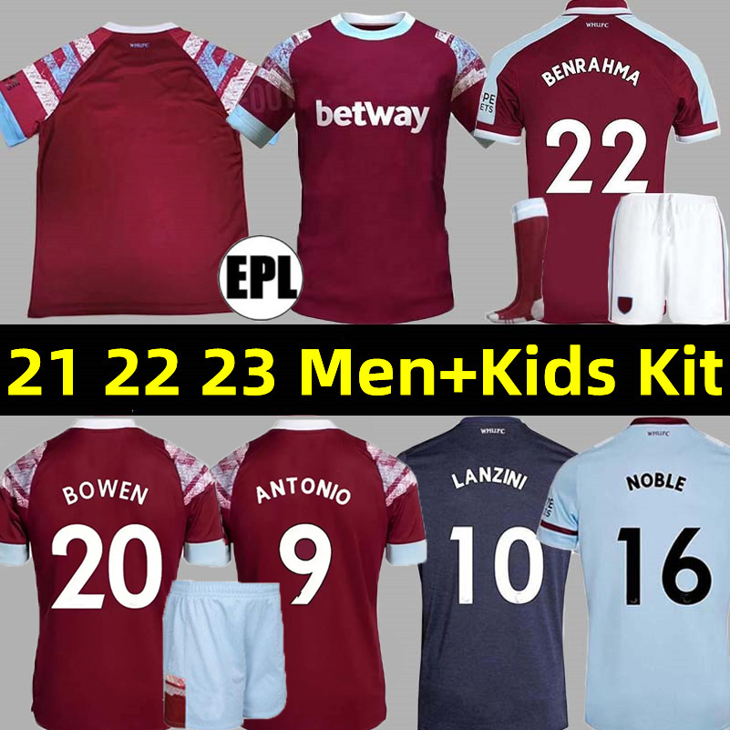 2021 2022 2023 West Hams BOWEN RICE Soccer Jerseys United N.AGUERD BENRAHMA LANZINI ANTONIO YARMOLENKO NOBLE FORNALS Soucek 21 23 Jersey Football Shirt Men Kids Kit, 22-23 home
2021 2022 2023 West Hams BOWEN RICE Soccer Jerseys United N.AGUERD BENRAHMA LANZINI ANTONIO YARMOLENKO NOBLE FORNALS Soucek 21 23 Jersey Football Shirt Men Kids Kit, 22-23 home