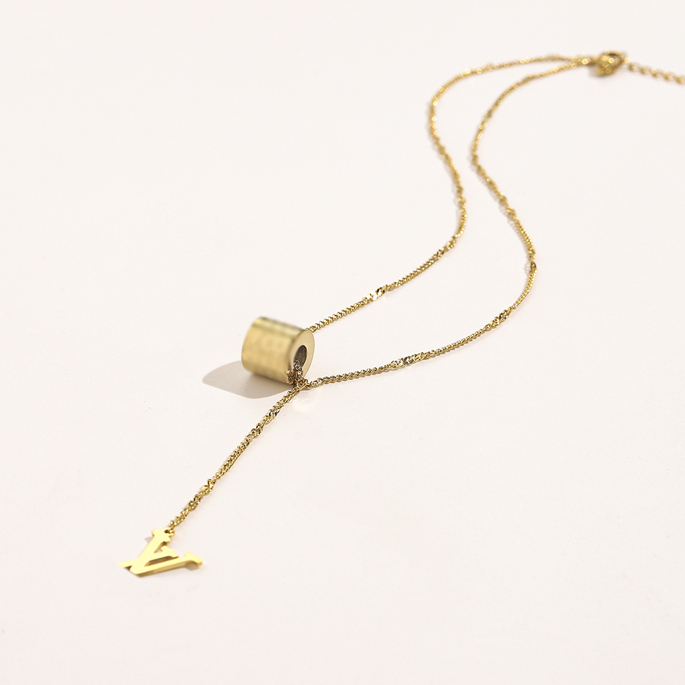 18K Gold Plated Stainless Steel Necklace Luxury Designer Necklaces Choker Chain Letter Pendant Statement Fashion Womens Wedding Jewelry Accessories ZG1340
18K Gold Plated Stainless Steel Necklace Luxury Designer Necklaces Choker Chain Letter Pendant Statement Fashion Womens Wedding Jewelry Accessories ZG1340