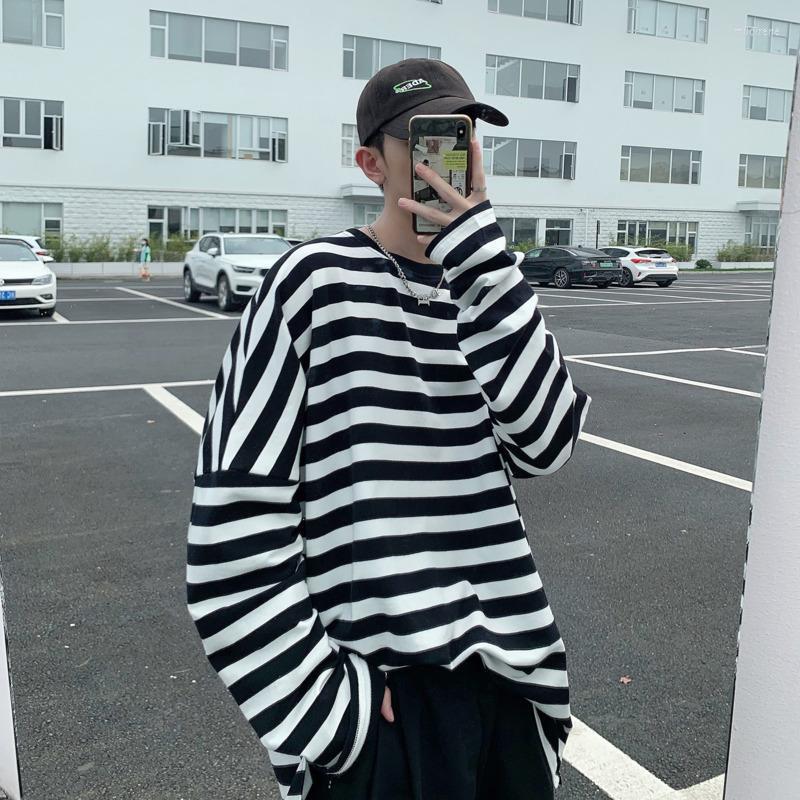 Men' T-Shirts Cotton Striped T Shirt Men Fashion Black/Pink Casual Oversized T-Shirt Streetwear Korean Loose Long Sleeve Mens TopsMen' Mil
Men' T-Shirts Cotton Striped T Shirt Men Fashion Black/Pink Casual Oversized T-Shirt Streetwear Korean Loose Long Sleeve Mens TopsMen' Mil