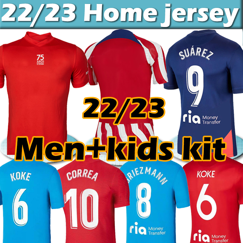 22/23 Soccer Jerseys GRIEZMANN JOAO FELIX SUAREZ KOKE M. Llorente 75th jersey 2022 2023 Champion hombres Niños camisetas de fútbol Men kid football Training shirt, 21 22 home
22/23 Soccer Jerseys GRIEZMANN JOAO FELIX SUAREZ KOKE M. Llorente 75th jersey 2022 2023 Champion hombres Niños camisetas de fútbol Men kid football Training shirt, 21 22 home