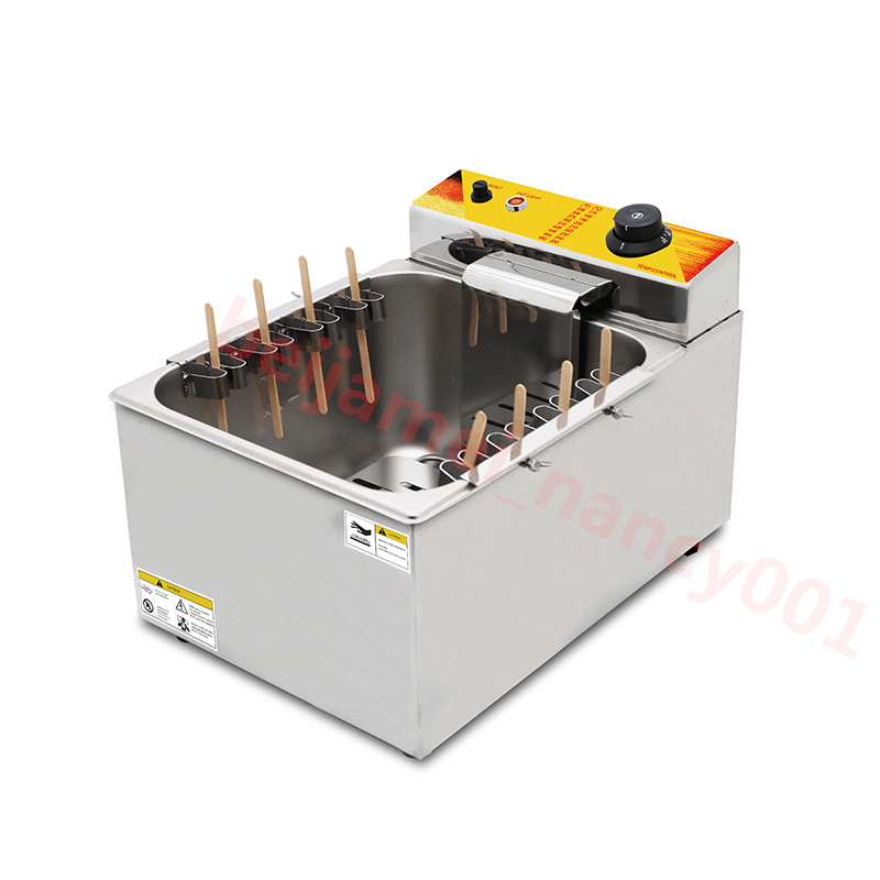 Commercial Automatic 12L Cheese dog Sticks Fryer Korean Corn Dog Frying Machine Electric Fryer Snack Machine