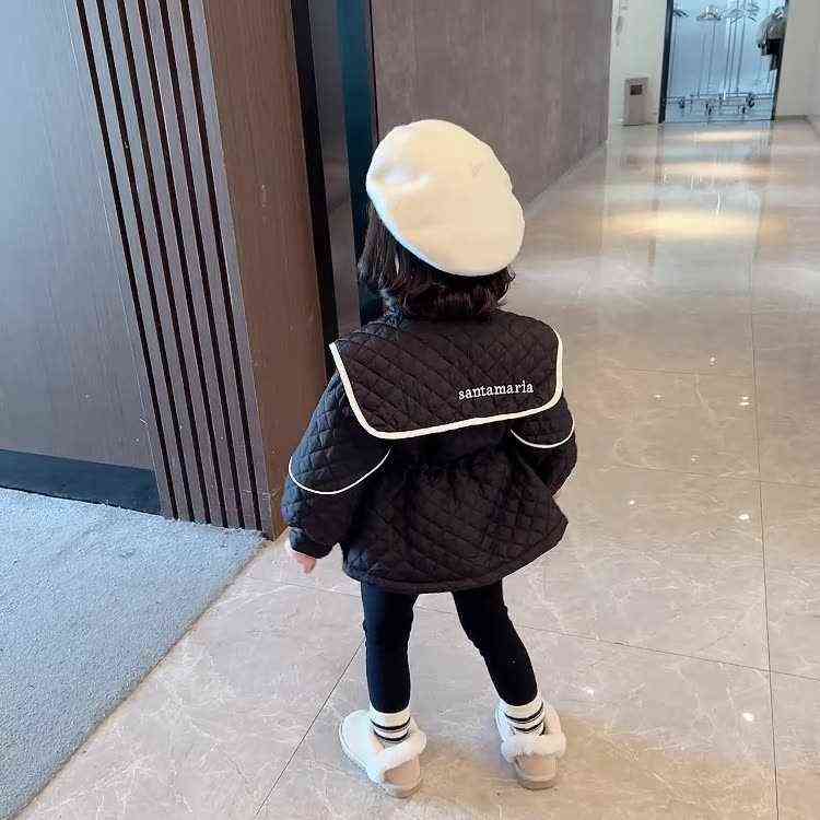 Baby Girl Jacket 1-6 Year Winter Quilted Jacket Warm Fashion Children Hoodie Kids Girls Thick Outerwear Clothing J220718