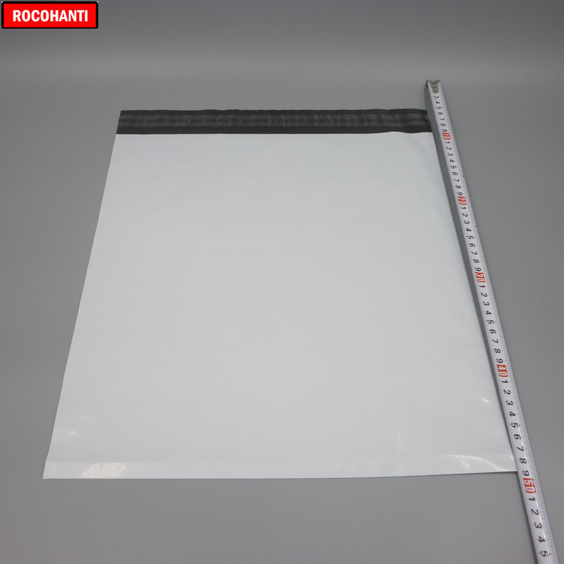 100PCS Custom Plastic Bag Printed White Color Poly Mailer for Delivery Clothes Gift Packaging Bags Supplies 220704