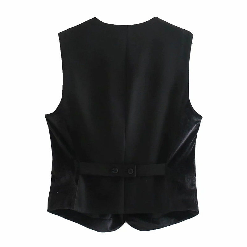 Women's Vest Fall Winter Thin Loose Waistcoat Ladies Fashion Cardigan Outwear Velvet Sleeveless Vests Tops Chic 220325