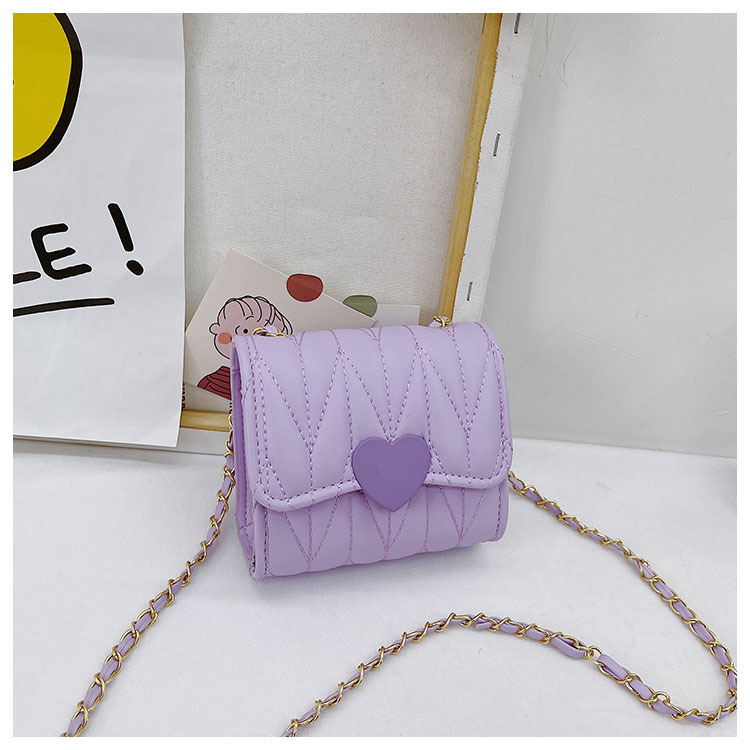 Fashion Heart Baby Girls Small Shoulder Bags Kids Coin Purse Accessories Handbags Lovely Children s Mini Square Messenger Bag 220630