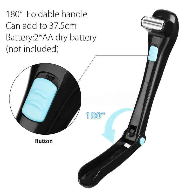 Painless Shave Professional Hair Removal Back Hair Removal and Body Shaver Easy to Use Extra Long HandleT220718 T220725