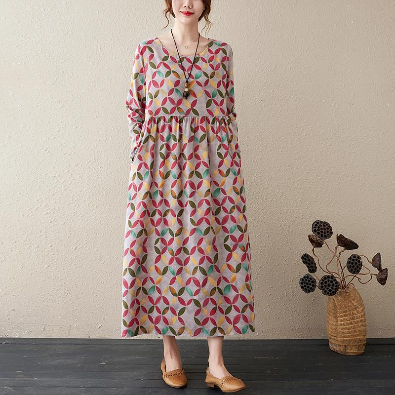 Print Floral Long Sleeve Spring Dress Cotton Linen Vintage Office Lady Work Women Casual Autumn, Red
Print Floral Long Sleeve Spring Dress Cotton Linen Vintage Office Lady Work Women Casual Autumn, Red