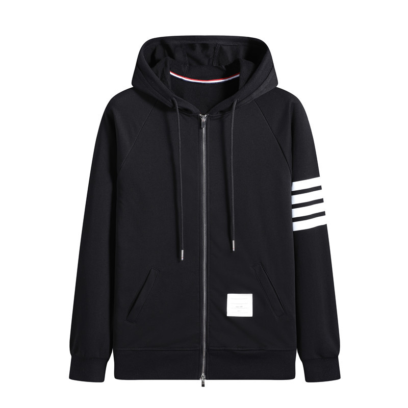 Designer Spring and fall four bars hoodie men's and women's trend sports casual hooded cardigan jacket Size S-2XL3XL4XL, Gray
Designer Spring and fall four bars hoodie men's and women's trend sports casual hooded cardigan jacket Size S-2XL3XL4XL, Gray