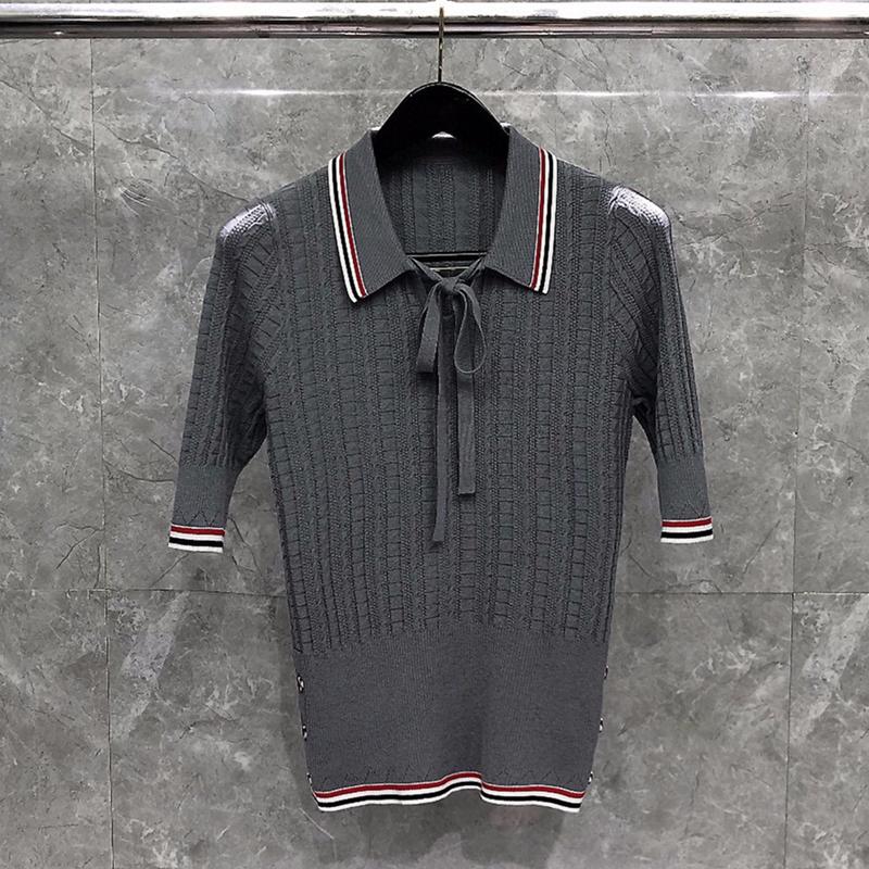 Women' T-Shirt Fashion Summer Women Tees Lapel Bow Knit Striped Design Wool High Quality Slim Preppy Style Half Short SleevesWomen, Gray
Women' T-Shirt Fashion Summer Women Tees Lapel Bow Knit Striped Design Wool High Quality Slim Preppy Style Half Short SleevesWomen, Gray