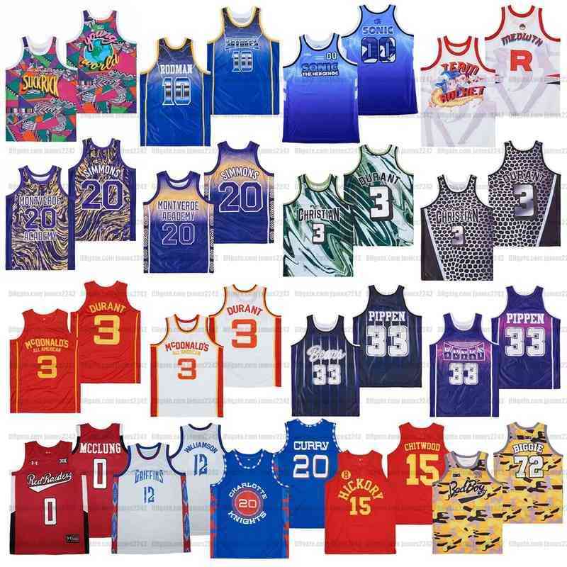 American #3 Mcdonald's All Kevin Durant Basketball Jersey Movie Jimmy Chitwood Young World Dennis Rodman Sonic Biggie Smalls Bad Boy Meowth, As shown
American #3 Mcdonald's All Kevin Durant Basketball Jersey Movie Jimmy Chitwood Young World Dennis Rodman Sonic Biggie Smalls Bad Boy Meowth, As shown