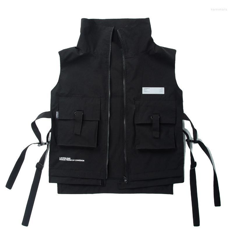 Men's Vests Cargo Jackets Mens Hip Hop Multi-Pockets Tactical Coats Streetwear Harajuku Full Zip Up Track Jacket Vest Outwear Kare22, Black
Men's Vests Cargo Jackets Mens Hip Hop Multi-Pockets Tactical Coats Streetwear Harajuku Full Zip Up Track Jacket Vest Outwear Kare22, Black
