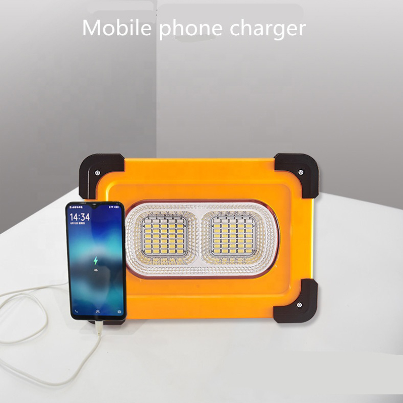 Portable Solar USB Rechargeable LED Floodlight Energy Saving Camping Lamp Emergency Night Light