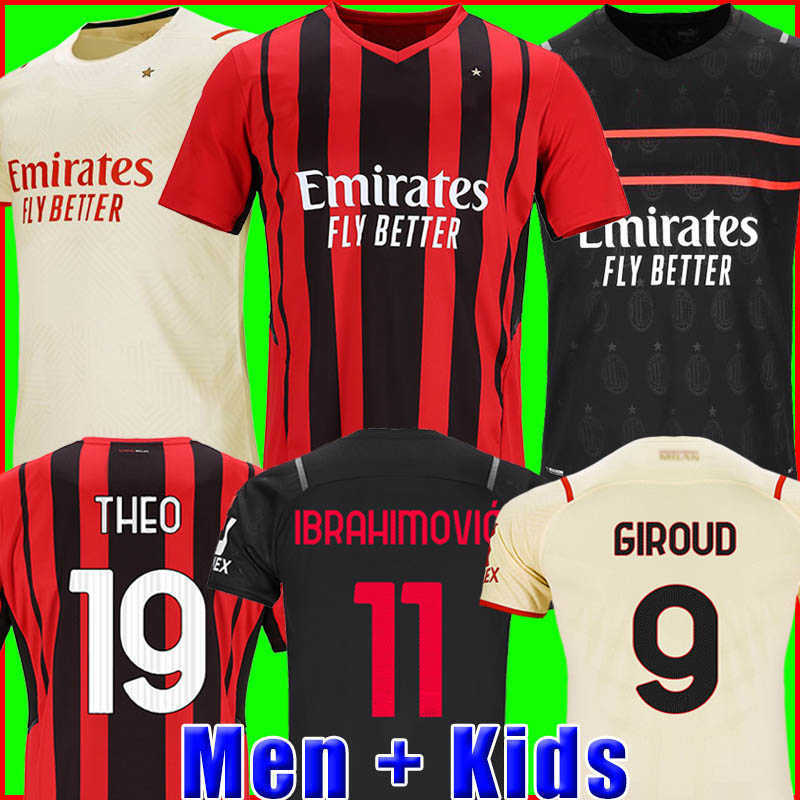 IBRAHIMOVIC 21 22 soccer jersey AC GIROUD BENNACER KESSIE ROMAGNOLI CALHANOGLU TONALI REBIC 2021 2022 football shirt maillot men + kids kit, 21/22 men home + patch2
IBRAHIMOVIC 21 22 soccer jersey AC GIROUD BENNACER KESSIE ROMAGNOLI CALHANOGLU TONALI REBIC 2021 2022 football shirt maillot men + kids kit, 21/22 men home + patch2