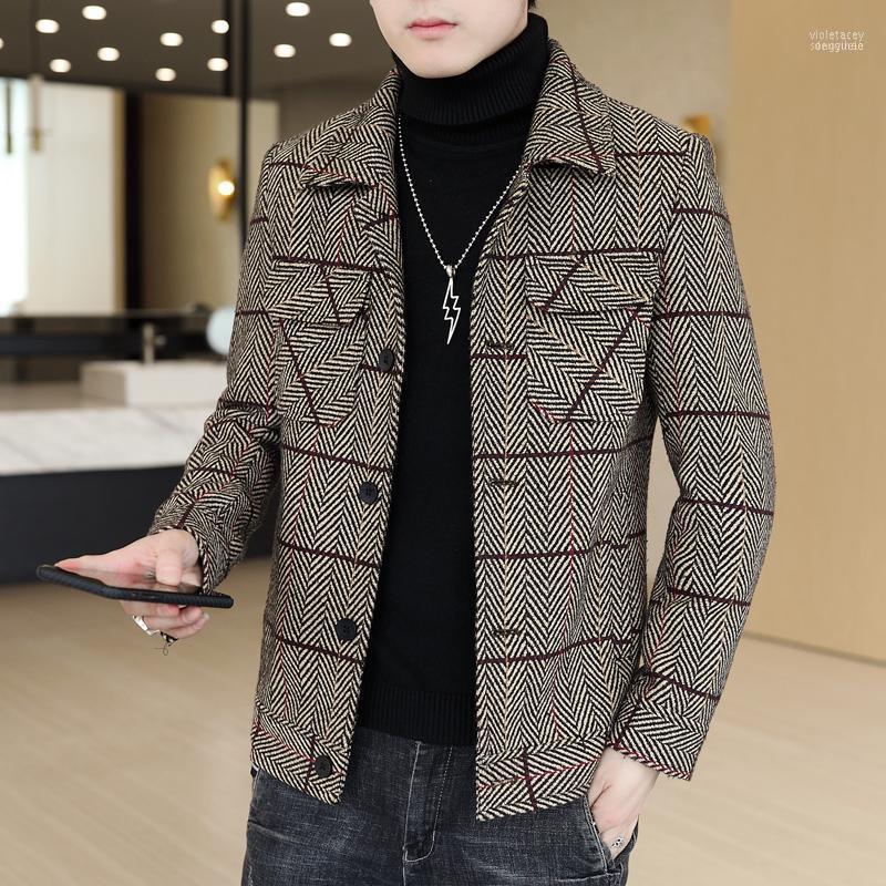 Men's Wool & Blends Short Plaid Woolen Coat Casual Trench Jackets 2022 Autumn Winter Male Lapel Steetwear Windbreaker Ropa De Hom Viol22, Gray
Men's Wool & Blends Short Plaid Woolen Coat Casual Trench Jackets 2022 Autumn Winter Male Lapel Steetwear Windbreaker Ropa De Hom Viol22, Gray