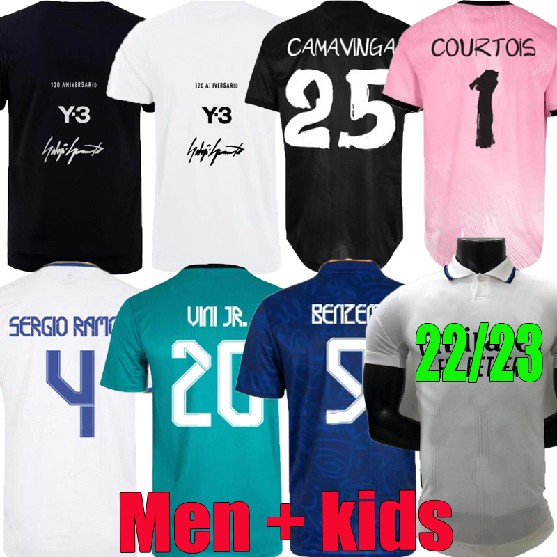 21 22 23 BENZEMA home soccer jerseys 120th anniversary HAZARD Courtois 1 MODRIC men kit 2022 home Special Edition player version goalkeeper football shirts, Y3
21 22 23 BENZEMA home soccer jerseys 120th anniversary HAZARD Courtois 1 MODRIC men kit 2022 home Special Edition player version goalkeeper football shirts, Y3