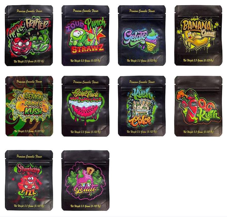 Wholesale package mylar bags 3.5g gelato kush cake zour punch strawz sourpack watermelonz stand up pouch zipper baggies
Wholesale package mylar bags 3.5g gelato kush cake zour punch strawz sourpack watermelonz stand up pouch zipper baggies