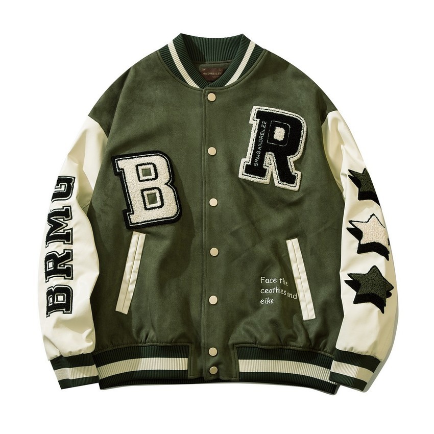 Embroidery Letters Fleece V-neck Green Baseball Jackets Men Grunge Brown Winter Clothes Vintage Men's Coat Streetwear
Embroidery Letters Fleece V-neck Green Baseball Jackets Men Grunge Brown Winter Clothes Vintage Men's Coat Streetwear