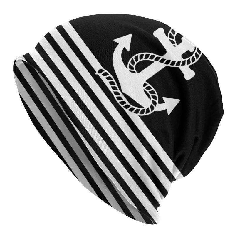 Berets Nautical Black White Stripes Anchor Bonnet Hat Knit Autumn Winter Skullies Beanies Unisex Men's Women's Adult Warm CapBerets
Berets Nautical Black White Stripes Anchor Bonnet Hat Knit Autumn Winter Skullies Beanies Unisex Men's Women's Adult Warm CapBerets