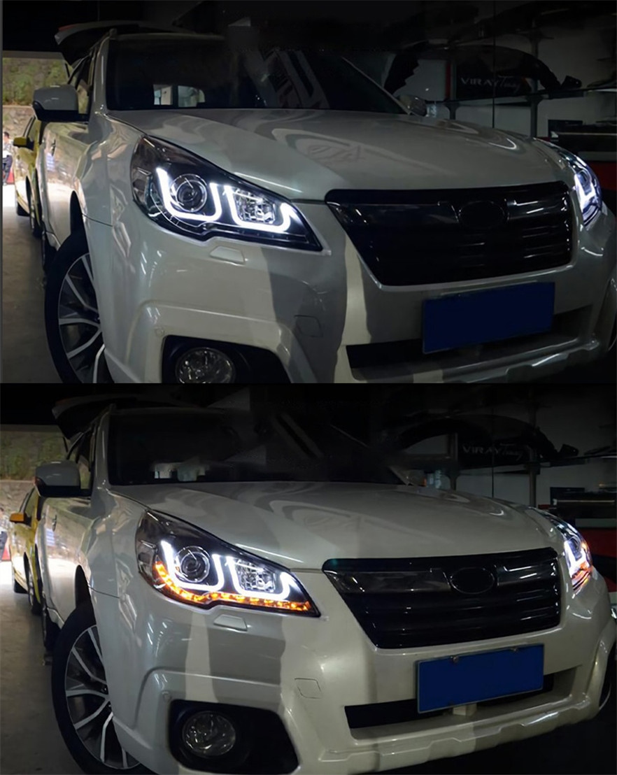High Beam Headlights For Subaru Outback Legacy 2010-20 15 LED Daytime Headlight Fog Light Turn Signal Front Lamp