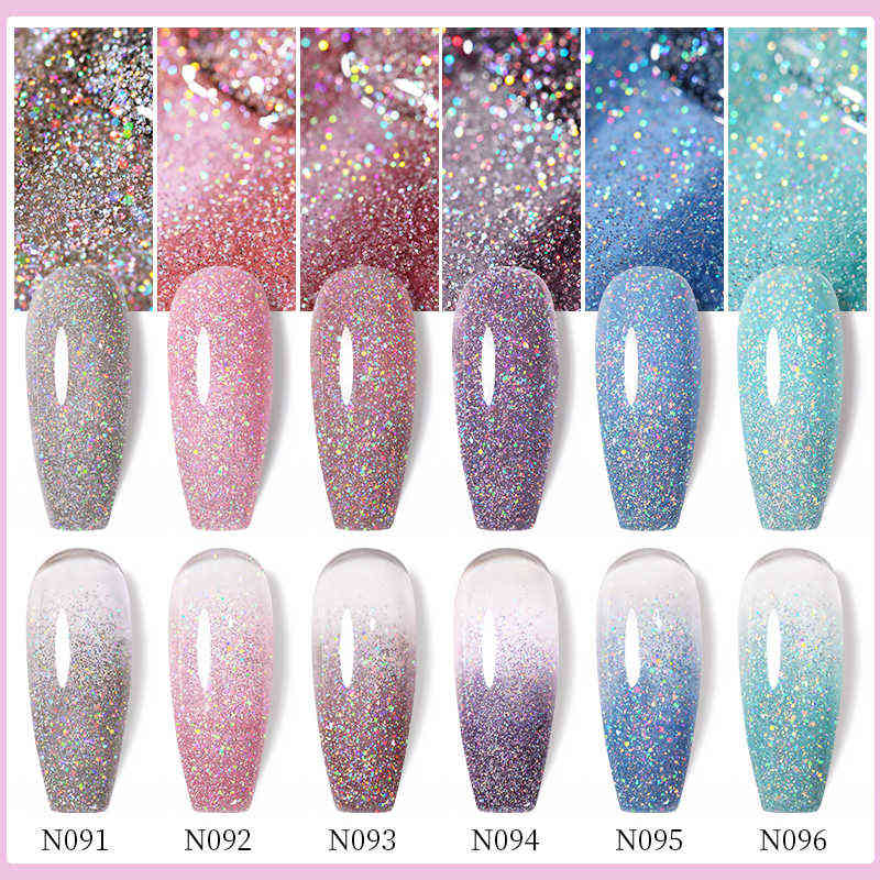 NXY Nail Gel 7 5ml Silver Glitter Sequins Uv Polish Semi Permanent Soak Off Led Manicure Art Hybrid Varnish 0328