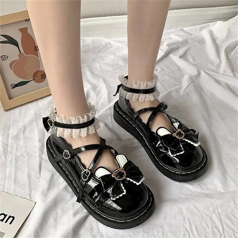 Sepatu Datar Hitam Merah Muda Gotik Platform untuk Wanita Perempuan Mary Jane Lolita Lucu Desainer 220614, Pink
Sepatu Datar Hitam Merah Muda Gotik Platform untuk Wanita Perempuan Mary Jane Lolita Lucu Desainer 220614, Pink