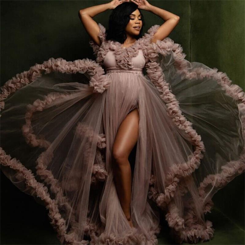 2022 Pregnant Women's Prom Dresses for Baby Shower Gowns Ruffled Side Split Maternity Photo Shoot Dress, Lilac
2022 Pregnant Women's Prom Dresses for Baby Shower Gowns Ruffled Side Split Maternity Photo Shoot Dress, Lilac