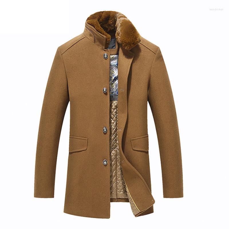 Men's Wool & Blends Autumn Winter Coat Men Fur Collar Mid Long Windbreaker Jacket Male British Style Woolen Drop Kend22, Blue
Men's Wool & Blends Autumn Winter Coat Men Fur Collar Mid Long Windbreaker Jacket Male British Style Woolen Drop Kend22, Blue