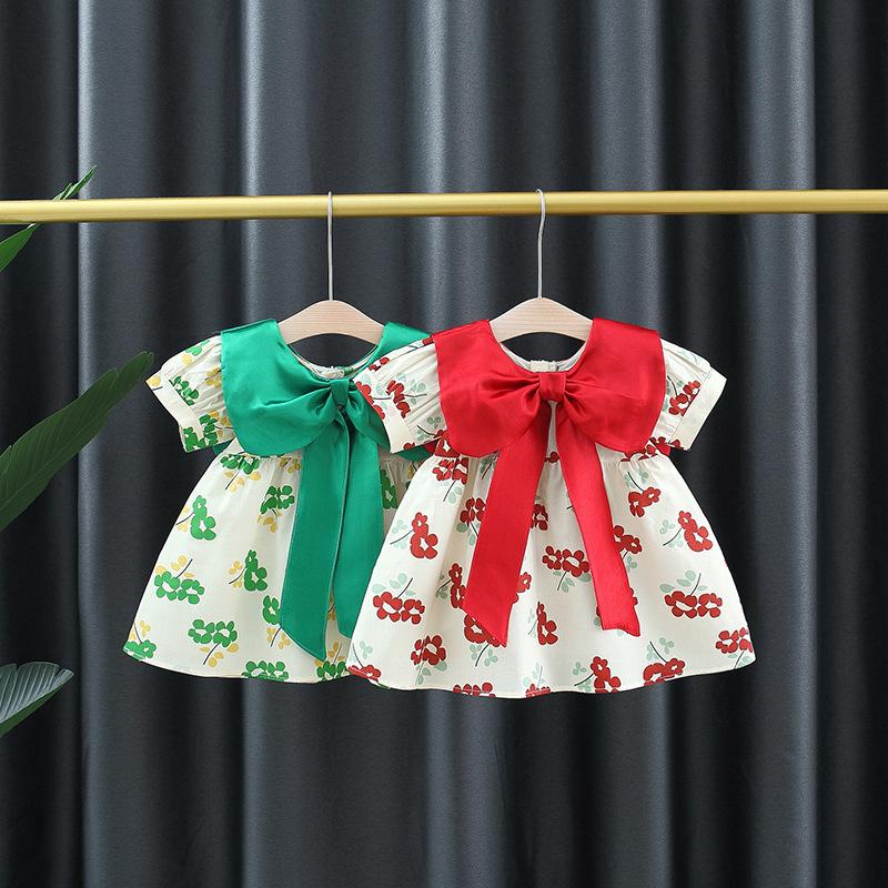 Girl's Dresses Baby Clothes For Girls Infant Summer Casual Dress Toddler Floral Short Sleeve Bow Princess Children Cute Sweet ClothingGirl's, Green
Girl's Dresses Baby Clothes For Girls Infant Summer Casual Dress Toddler Floral Short Sleeve Bow Princess Children Cute Sweet ClothingGirl's, Green