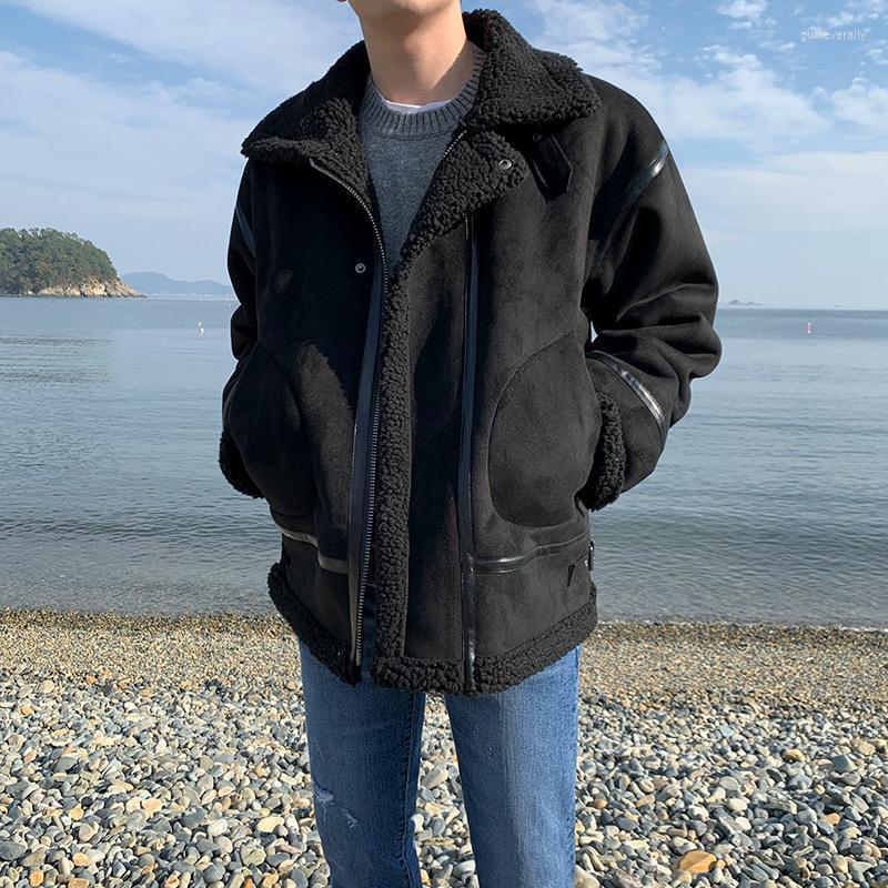 Men's Down & Parkas SYUHGFA Korean Locomotive Style Fur Lining Jackets 2022 Autumn Winter Faux Lamb Wool Splicing Loose Oversize Coat Guin22, Black
Men's Down & Parkas SYUHGFA Korean Locomotive Style Fur Lining Jackets 2022 Autumn Winter Faux Lamb Wool Splicing Loose Oversize Coat Guin22, Black