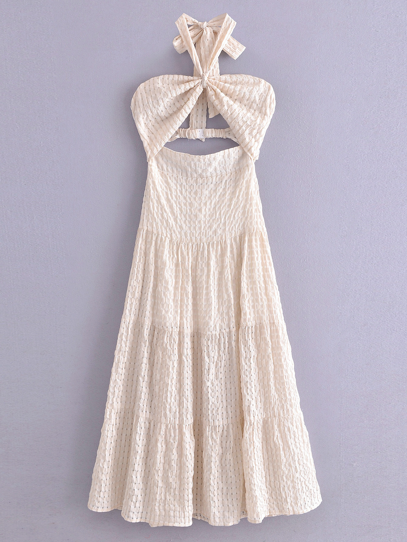 Women Translucent Summer Halter Sleeveless Long Dress Backless Strap A Line Dresses, 01
Women Translucent Summer Halter Sleeveless Long Dress Backless Strap A Line Dresses, 01