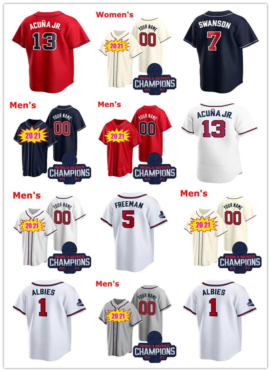7 Dansby Swanson 13 Ronald Acuna Jr. Custom Baseball Jersey 28 Matt Olson 27 Austin Riley 1 Ozzie Albies 10 Chipper Jones Will Smith Eddie Rosario Mens Womens Youth Kids
7 Dansby Swanson 13 Ronald Acuna Jr. Custom Baseball Jersey 28 Matt Olson 27 Austin Riley 1 Ozzie Albies 10 Chipper Jones Will Smith Eddie Rosario Mens Womens Youth Kids