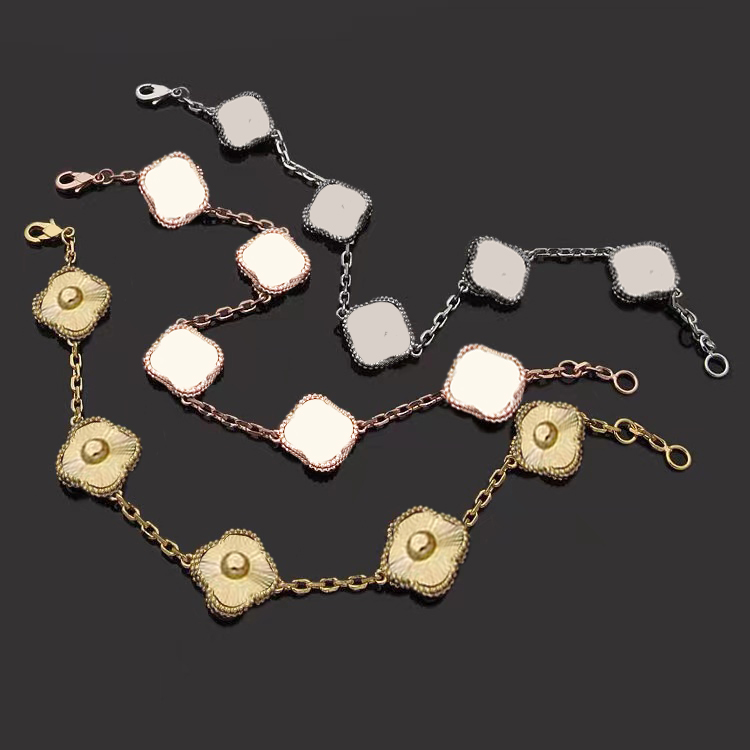 Radium Rays Colvers Five Flowers Stainless Steel Strands Bracelet Fashion Jewelry Designer Bracelet 14k 18K Rose Gold Silver Anniversary Gift
Radium Rays Colvers Five Flowers Stainless Steel Strands Bracelet Fashion Jewelry Designer Bracelet 14k 18K Rose Gold Silver Anniversary Gift
