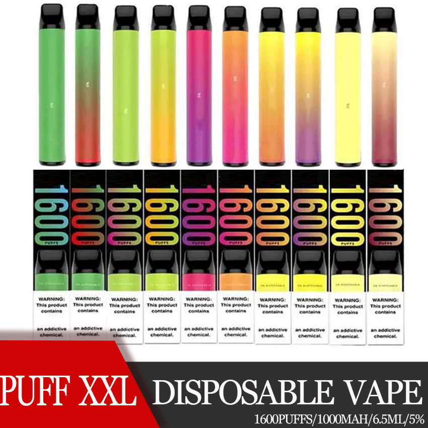 Puff XXL Disposable Vape 1600 Puffs E Cigarette 1000mAh 6.5ml Pre-filled Pods Cartridges Puffbars Portable Vaporizers Electronic Cigarettes Pen
Puff XXL Disposable Vape 1600 Puffs E Cigarette 1000mAh 6.5ml Pre-filled Pods Cartridges Puffbars Portable Vaporizers Electronic Cigarettes Pen