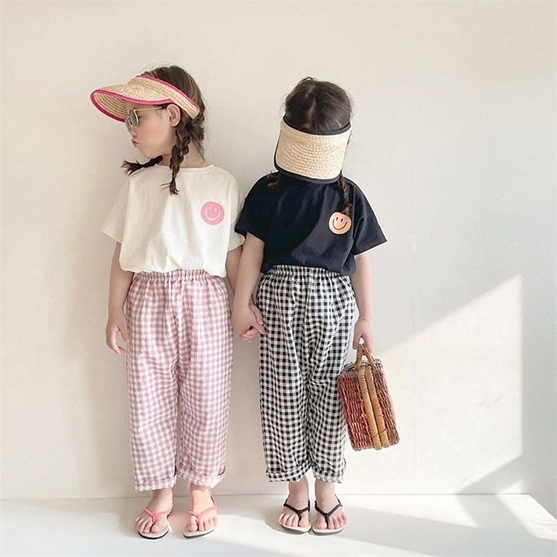 MI Summer Kids Set Thin TShirt Plaid Trousers Cotton Baby Clothes Girls Tops Children Suit 220617, White green
MI Summer Kids Set Thin TShirt Plaid Trousers Cotton Baby Clothes Girls Tops Children Suit 220617, White green