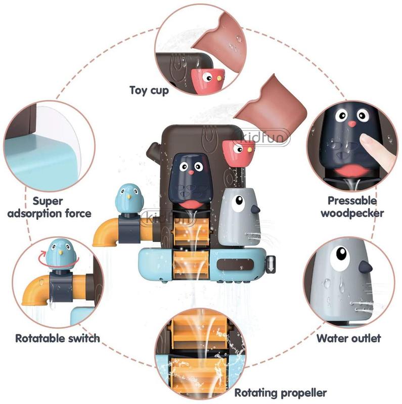 Bath Toys Baby for Kids Shower Elephant Bird Water Spray Toy For Swim Pool Children 1 2 3Year 220909