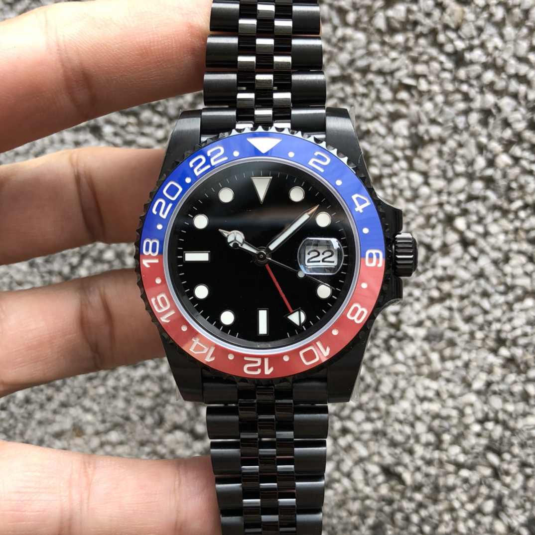 U1 Designer men's watch 40mm automatic mechanical Pepsi Cola ceramic ring black stainless steel strap folding buckle GMT watch ST9 126710 126710 126710
U1 Designer men's watch 40mm automatic mechanical Pepsi Cola ceramic ring black stainless steel strap folding buckle GMT watch ST9 126710 126710 126710