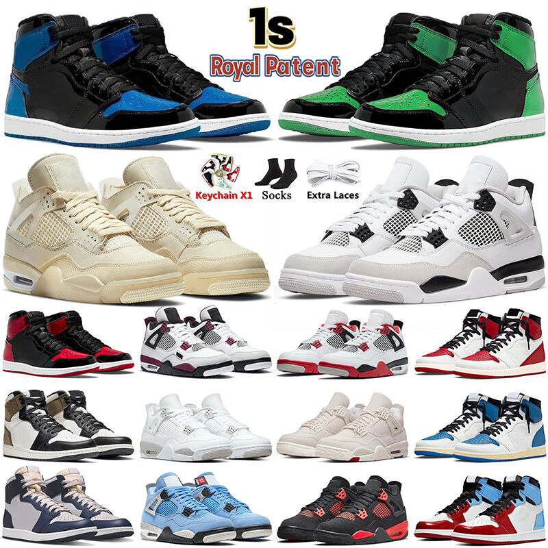 Mens 1 1s High OG Basketball Shoes Patent Royal Blue White Men Women Jumpman 4 4s Sail Military Black Cat Canvas Dark Mocha Off Trainers Sneakers 36-47, B22 what the 40-47
Mens 1 1s High OG Basketball Shoes Patent Royal Blue White Men Women Jumpman 4 4s Sail Military Black Cat Canvas Dark Mocha Off Trainers Sneakers 36-47, B22 what the 40-47