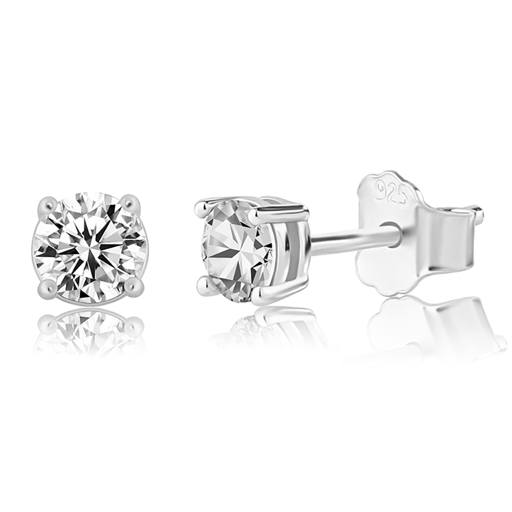 3/4/5/6.5/8mm Bling Round Moissanite Stud Earrings 100% 925 Sterling Silver Earring Studs 18K Gold Plated Find Quality Iced Out Diamond Hip Hop Jewelr