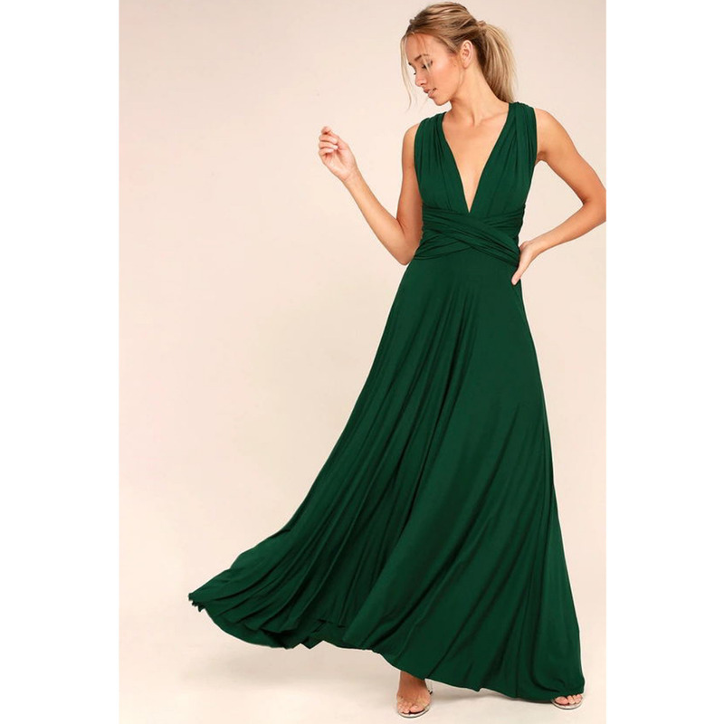 Sexy Women Multiway Wrap Convertible Boho Maxi Club Red Dress Bandage Long Party Bridesmaids Infinity Robe Longue Femme 220630