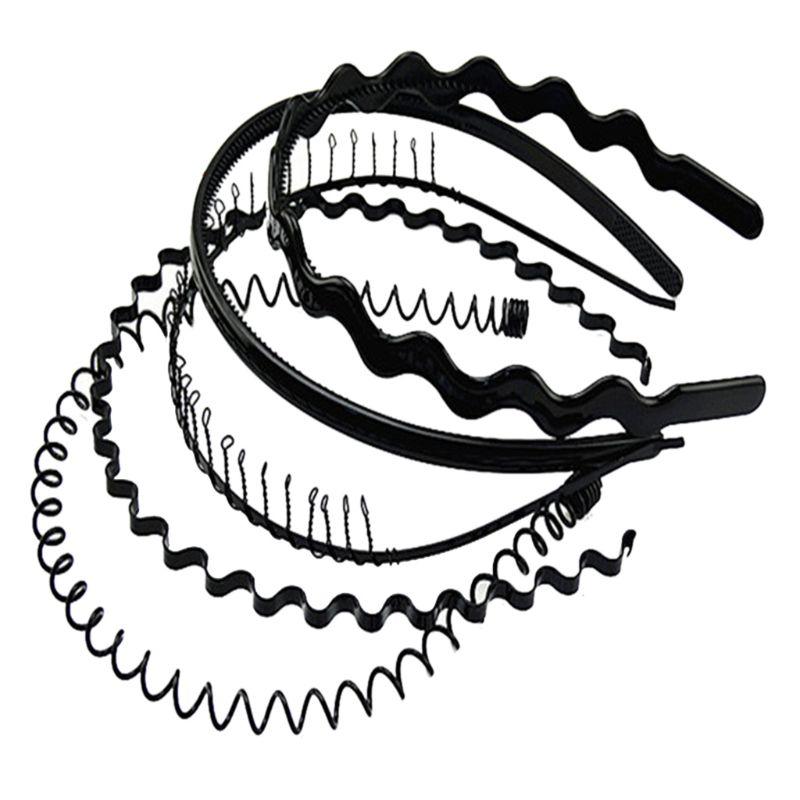 Bandanas 5Pcs/set Unisex Simple Black Metal Plastic Hair Hoop Spring Wavy Wash Face Headband
Bandanas 5Pcs/set Unisex Simple Black Metal Plastic Hair Hoop Spring Wavy Wash Face Headband