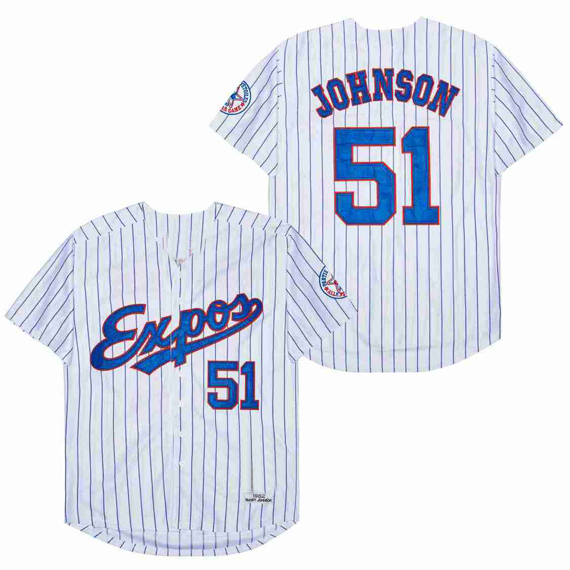 Retro Baseball Jersey Montreal Expos 14 Pete Rose 49 Warren Cromartie 4 Delino Deshields 33 Larry Walker 37 Steve Rodgers 51 Randy Johnson Stitched Bl
